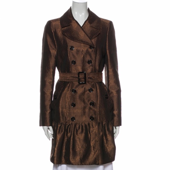 Authentic Burberry Trench Coat Metallic Copper with Belt Excellent Condition - Picture 1 of 14